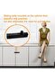 2-Bolt Sliding Lock Gear Handle Internal Security Bedroom Reinforced Cabinet Black 6 Inches - 4