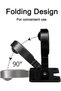 2-piece fishing umbrella holder, foldable parasol clamp, wall mounting, outdoor fishing umbrella bracket, balcony, terrace, fishing platform (black) - 3