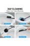 Toilet brush and brush holder set, suction cup bowl brush with tray, toilet brush wall holder - 4