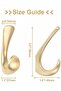 4-pack bathroom towel hooks, brushed gold bathroom towel hooks, bathrobe hooks and bath towel hooks - 3