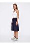Women's Combed Cotton Relaxed Fit Jorts Bermuda Navy Blue Shorts - C915 - 5