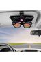 Two car sun visor eyeglass holders, sunglasses with clips, car eyeglass frames, sunglasses holders, 180° rotating eyeglass clips (pink) - 5
