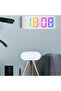 LED Large Character Electronic Clock Bedside Alarm Clock Color Screen Black - 4