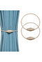 Two-piece upgraded hand-woven rope magnetic curtain tieback set - practical tapered decorative tiebacks, suitable for home and curtains (beige)