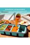 Silicone Portion Cubes, freezer containers with lid, meal prep, soup storage box, 4 compartments, 2pcs Blue - 3