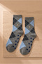 Children's Plaid Patterned Cotton Studded Socks - 3