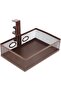 Under - desk drawer, 360° rotating hidden storage basket, metal storage basket with cable holes, 2 - in - 1 storage box, for home office desks...