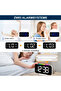 Digital alarm clock, multi-functional alarm clock with volume control, USB charging, LED night light, snooze function and large display screen, black. - 6