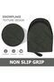 A pair of short silicone heat-resistant gloves - w/a non-slip surface - a hanging loop - For cooking & microwave use - & machine washable - 4