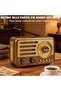 Retro radio Bluetooth AM/FM/SW suitcase with Bluetooth 5.3 kitchen small supports USB/TF/AUX reception telescopic antenna office home - 4