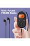 AM/FM portable radio, personal pocket radio, rechargeable, small digital transistor radio, suitable for hiking, walking, jogging. - 5