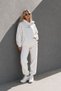 Women's Oversize Sweatshirt Hoodie Quiet Tomorrow 3D Printed White – Hooded, 3 Strands, Kangaroo Pocket - 3
