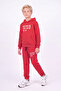Boy's Printed Kangaroo Pocket Hooded Tracksuit Set