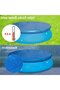 Round PE Waterproof Pool Cover for 183cm Diameter Swimming Pools, Tear-Resistant Wear-Resistant Heavy Duty Sun Protection Cover (Blue) - 2