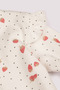 Baby Girl Strawberry Patterned Zippered Booties Jumpsuit 100% Cotton Long Sleeve 0-9 Months - 4