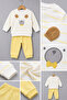 Baby Boy Children's Double Set with Teddy Bear Ears Printed - 2