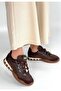 Tues Brown Nubuck Lace-Up Sneakers - 3