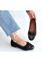 Etya Black Leather Ballerina Shoes - 4