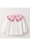 Girl's Collar Cherry Embroidered Bodysuit - 2