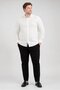 Men Regular Fit Embroidered Logo Long Sleeve Casual Shirt, White - 3