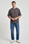 Men Crew Neck Short Sleeve Solid T-Shirt, Dark Grey - 3