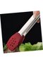 304 anti-burn clip bread clip silicone spatulas bread barbecue barbecue tongs barbecue clip bbq clip food press Fashion BBQ food steak food clip, red - 2