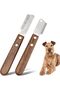 2-piece stainless steel pet hair trimmer set, pet grooming tools, dog hair care products, and a universal scratching comb for cats and dogs.