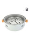 Portable BBQ Grill, Charcoal Grill, Stainless Steel Split Round BBQ Grill - 4
