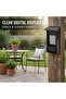 Digital thermometer for highest and lowest temperature, suitable for indoor and outdoor use, displays the current temperature, weatherproof, black - 2