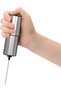 Stainless Steel Battery-Operated Milk Frother/Coffee Stirrer for Lattes, Smoothies, Beverages, Includes Metal Stand for Easy Storage - Steel - 2
