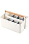 8-unit multi-functional pen holder, large-capacity desktop organizer with 8 compartments for stationery, school supplies, and children (blue).