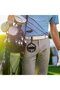 Golf Tee Organizer - Black Leather Bag Holder with 5 Wooden Tees - Portable and Durable Golf Accessory - Perfect Gift for Men - Golf Bag Organizer - 4