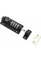 Door lock bolt - 120mm - Black - Sturdy and durable - Comes with combination lock and mounting accessories - 2