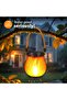 Two sets of solar-powered lanterns with twinkling flames, 2 modes, dual USB ports and solar charging, For gardens and patios - 4