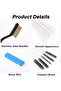 Carburetor cleaning kit with 23 needles, 5 nylon brushes, 4 hooks, and single-head brush - 4
