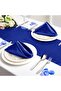 12 Royal Blue Satin Napkins - Silky Smooth Fabric Tablecloth & Decorative Square Napkins - 43*43 cm - For Weddings, Banquets & Parties - 5