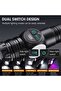Powerful LED flashlight with USB charging function, magnetic tactical flashlight with COB side light, zoom function for camping and fishing. - 4