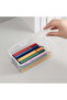 Extra-Large Capacity Plastic Pencil Case Stackable Semi-Transparent Box - 5