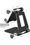 Foldable Hands-Free Phone Stand Desktop Use Adjustable Viewing Angle Fits Smartphones Tablets Up to 710 Inches Black One Size - 2