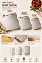 Trio Set of 3 Natural Bamboo Cutting Boards – Double-Sided Use
