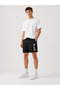 Men's Black Black Printed Elastic Waist Lace-Up Comfortable Fit Shorts - 4