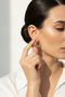 Yellow Color Crescent Design Bijoux Earrings - Stylish and Modern Look - 3