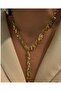 Gold Adjustable Special Series Necklace with Sequin Detail