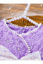 Girls Purple Embellished Mesh Dress - 3