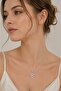 316L Steel Chain Silver Color Zircon Stone Clover Model Necklace - 2