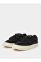 Black Mesh Panel Lace-Up Casual Sneakers - 2