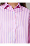 Pink Striped Long Sleeves Oversized Shirt - 4