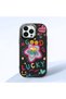 iPhone 13 Pro Max Compatible Case Camera Protector Black Silicone Couple Phone Case Heart Pattern