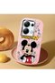 Redmi Note 13 Pro 4g Compatible Case Camera Protector Pink Silicone Couple Phone Case with Character Pattern - 2