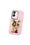 Vivo Y28 Compatible Case Camera Protector Pink Silicone Couple Phone Case with Character Pattern - 3